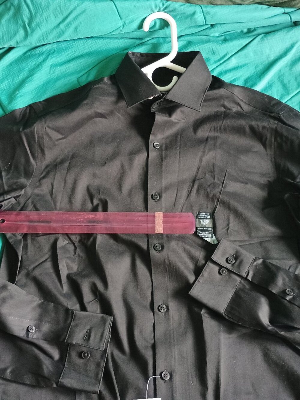 Van Heusen Black Button-Up Men's M - Picture 5 of 5